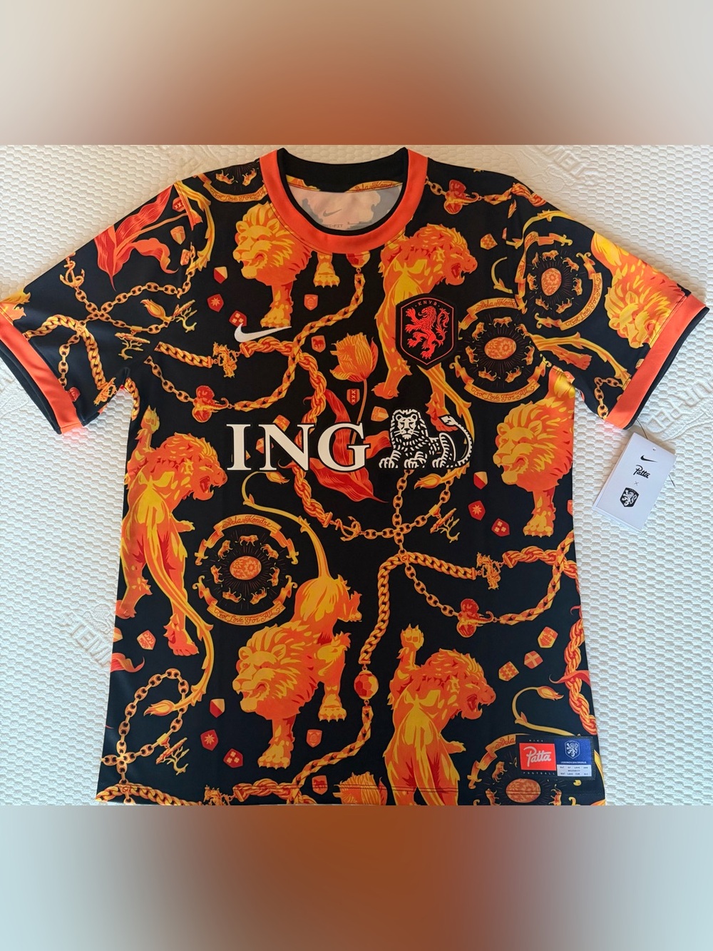 Nike Patta Netherlands National Team Prematch Soccer Jersey IH1678 Men’s Sz: M
